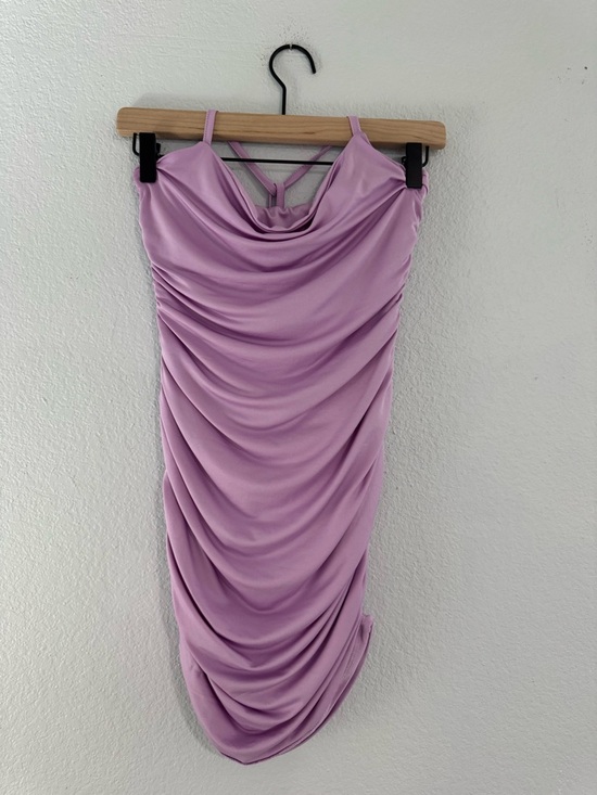 no brand Dresses & Skirts - Lilac Ruched Tube Mini Dress with Halter Tie